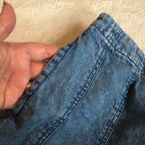 Anthropologie Pilcro and the letterpress chambray panel fringe skirt - Picture 3 of 10